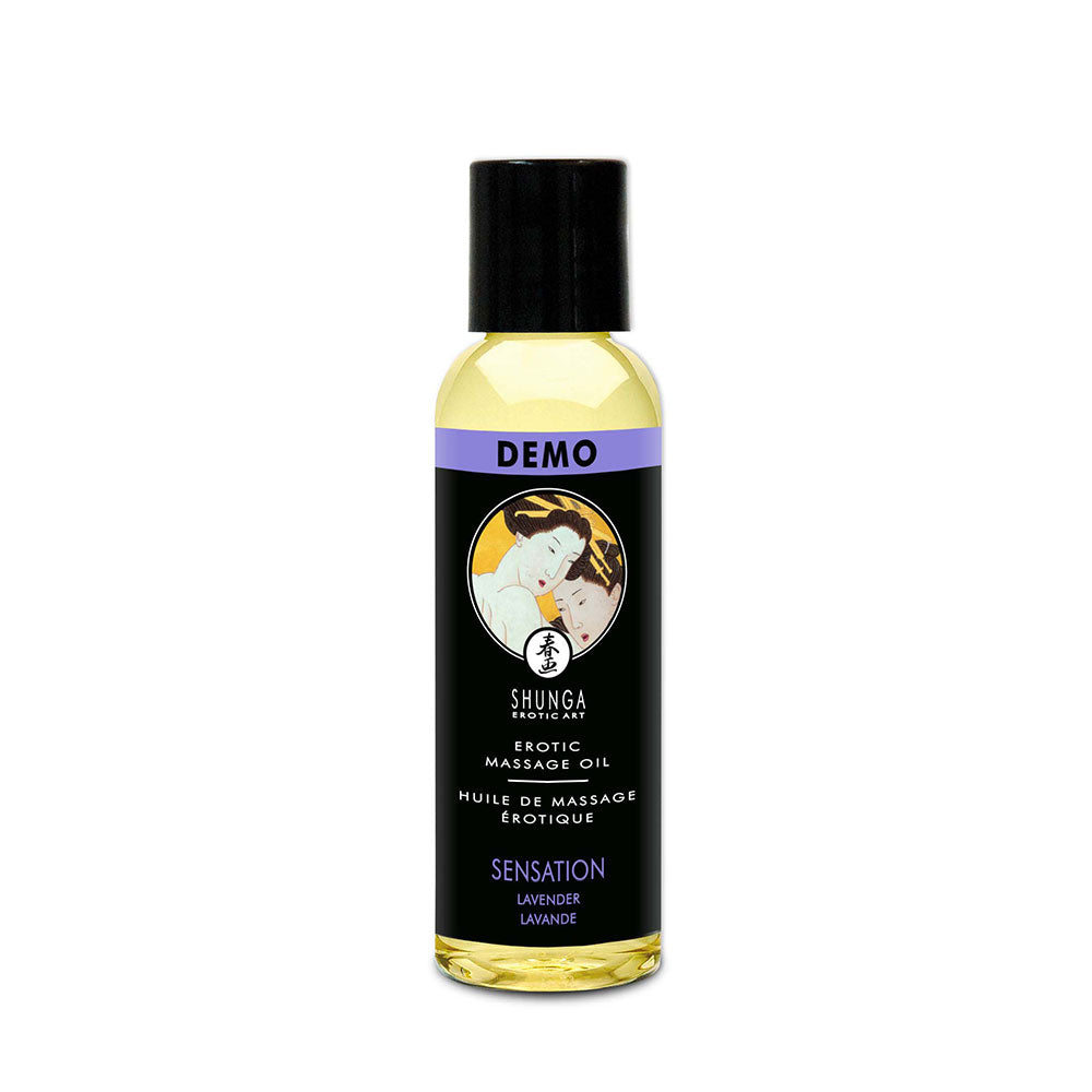 Shunga Massage Oil Sensation Lavender 60ml Δευτερεύουσα εικόνα προϊόντος