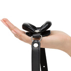 Black Open Lip Mouth Gag with strap Naughty Toys - image 9