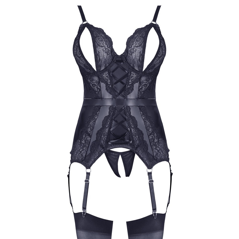 Seductive Basque with Crotchless String