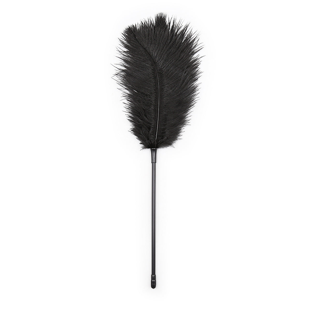 Black Ostrich feather tickler teaser 46 cm - image 5