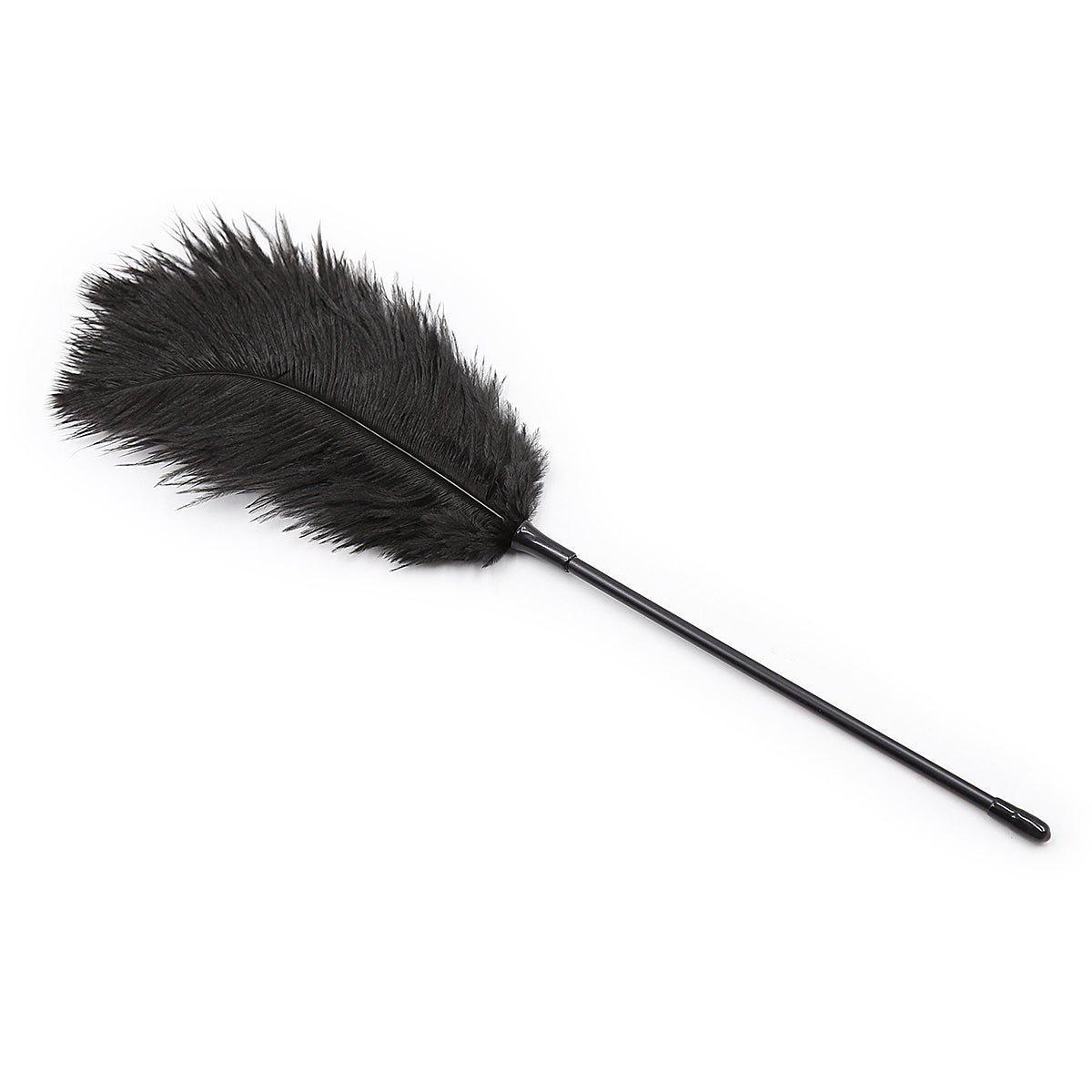 Black Ostrich feather tickler teaser 46 cm - image 4