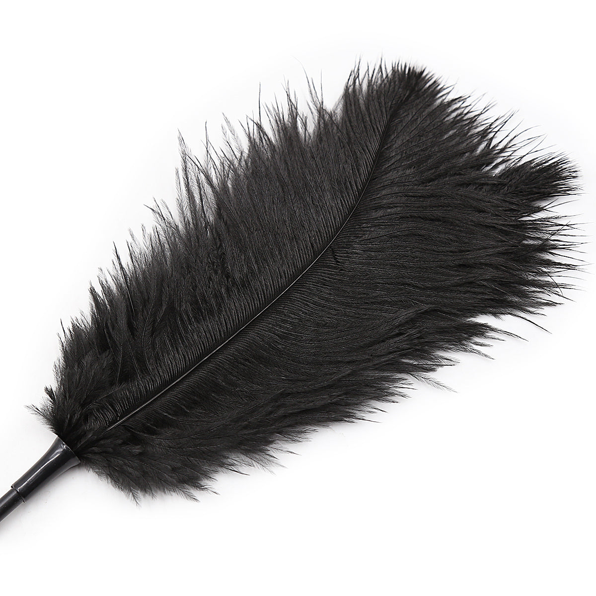 Black Ostrich feather tickler teaser 46 cm - image 9
