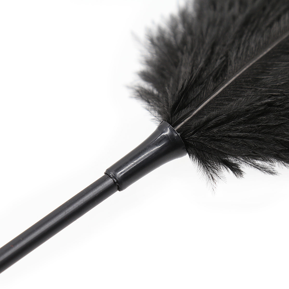 Black Ostrich feather tickler teaser 46 cm - image 3