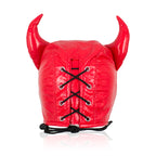 Devils RED Leather Half Face Role Play Hood Harness - image 3