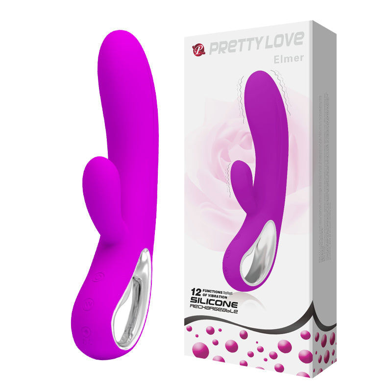 Pretty Love Elmer Silicone Rabbit Twin motor Vibrator Purple - image 2