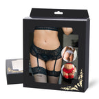 Plus Size Red Lace Garter with Crotchless String - image 2