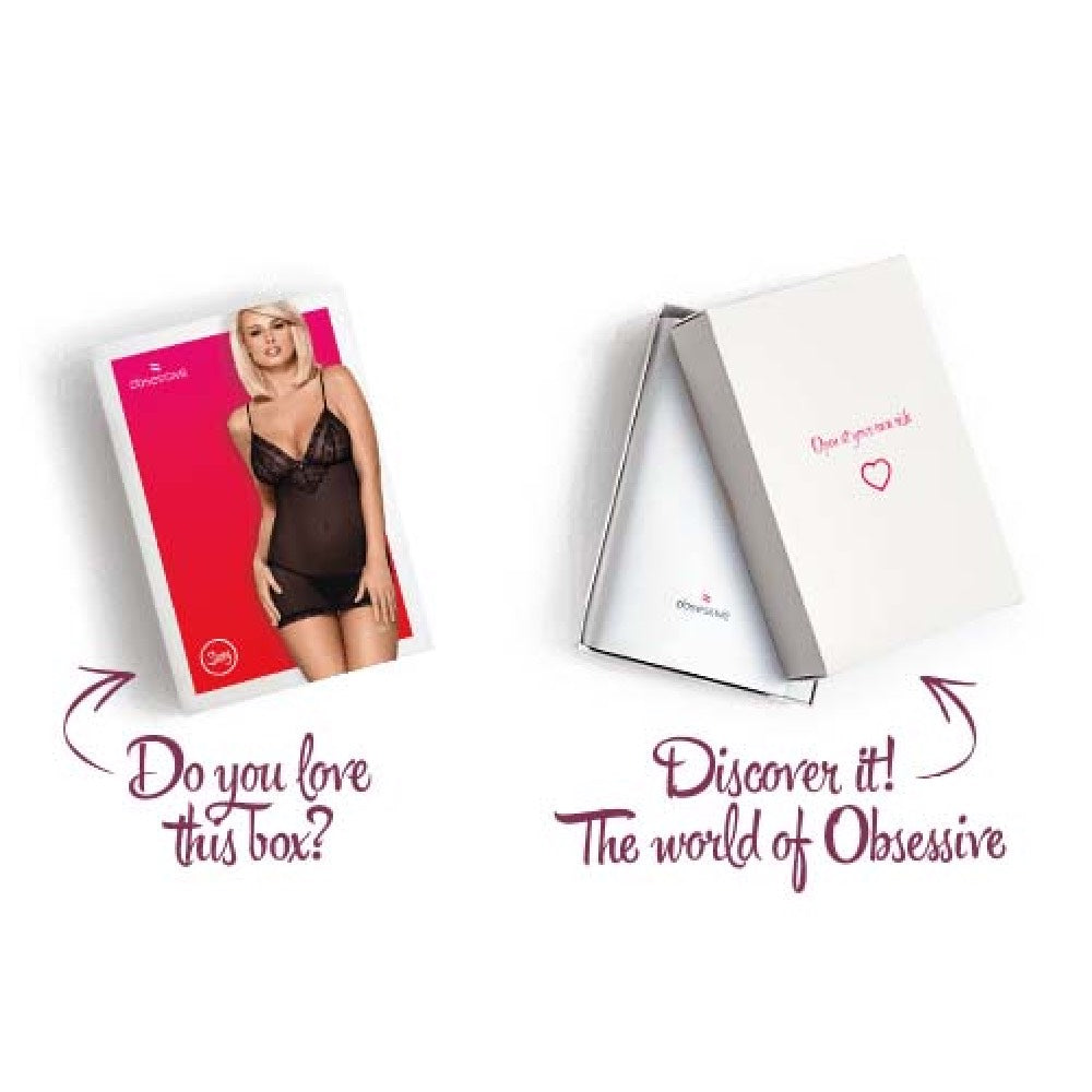 Obsessive Sensual Chemise with Thong Black - image 5