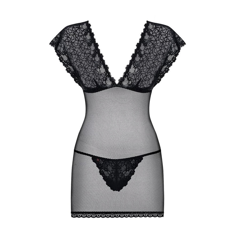 Obsessive Fishnet Lace Chemise with Thong