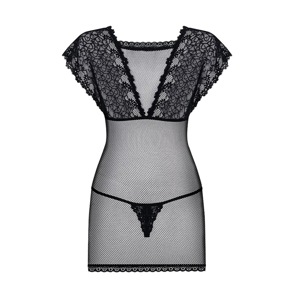 Obsessive Fishnet Lace Chemise with Thong