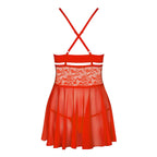 Obsessive Charming Red Babydoll with Thong - image 6