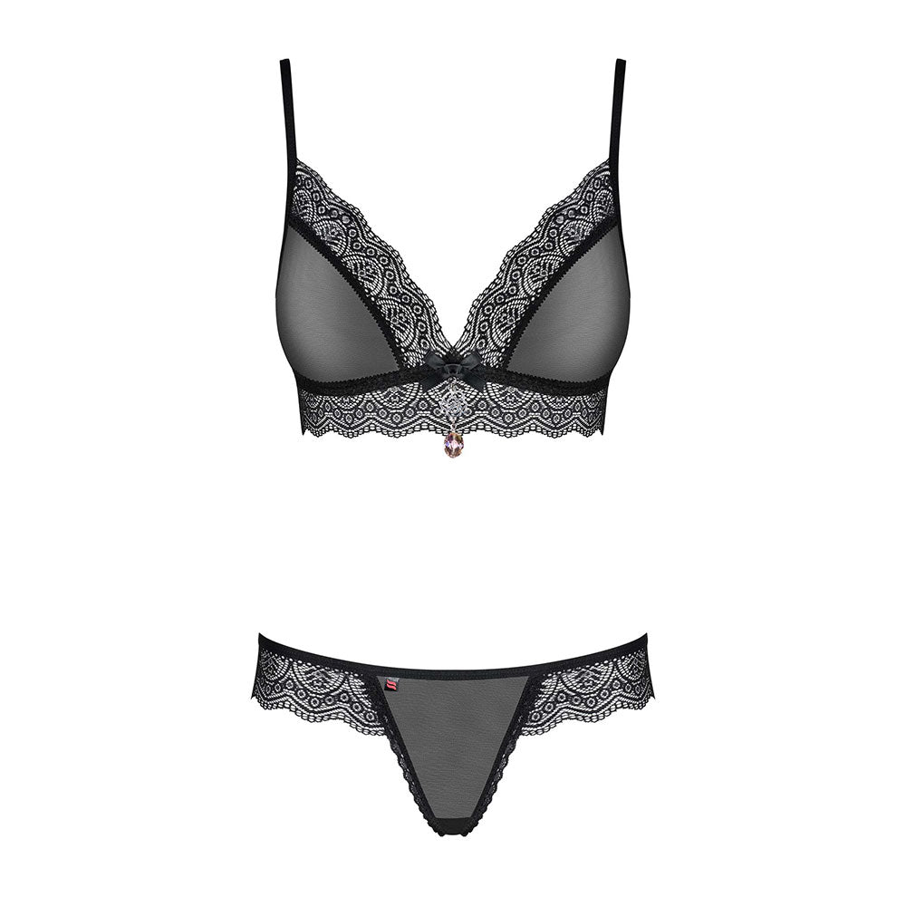 Obsessive Translucent Mesh Bra with Thong - image 3