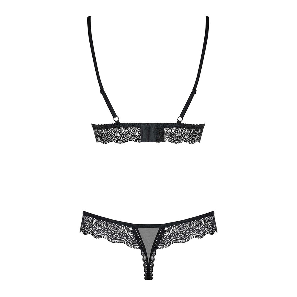 Obsessive Translucent Mesh Bra with Thong - image 5