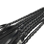Naughty Toys Hand weaving Black Leather Bondage flogger 75 cm - image 2