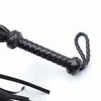 Naughty Toys Hand weaving Black Leather Bondage flogger 75 cm - image 3