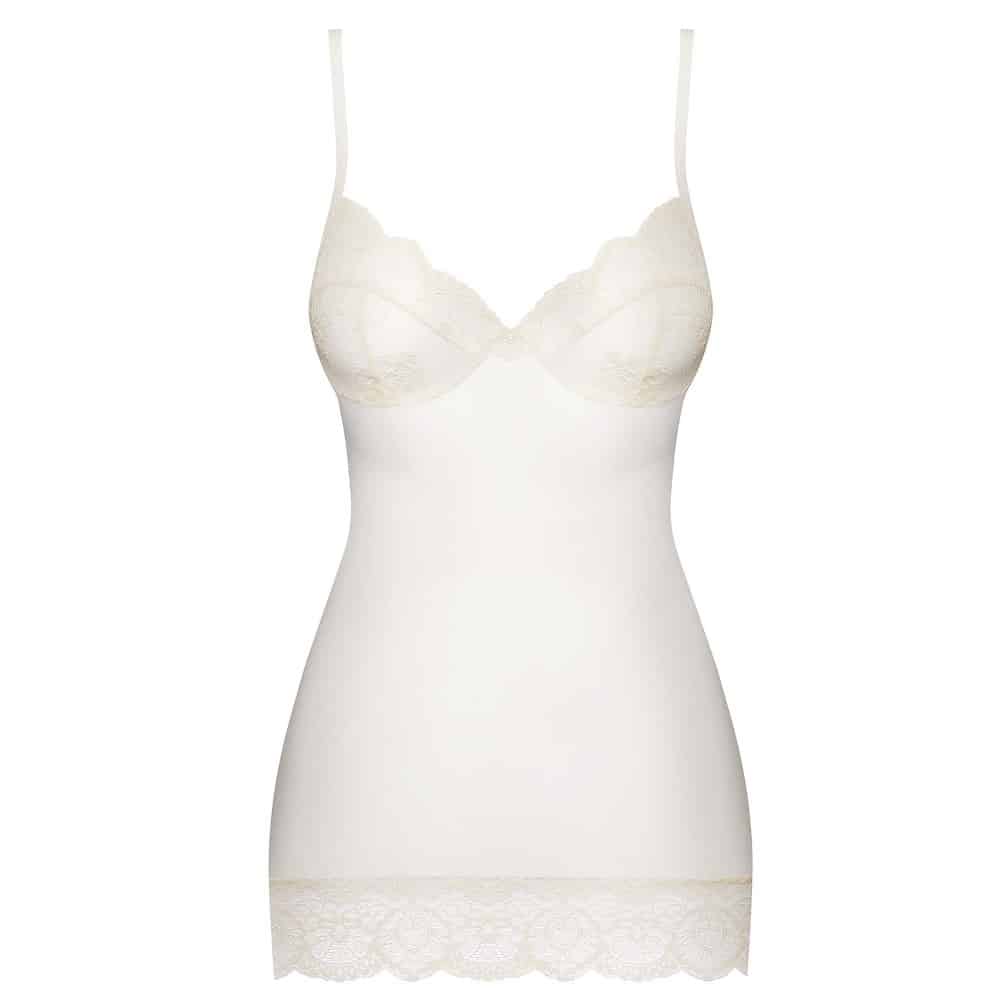 Obsessive White Chemise with Lace Cups and Thong Main image