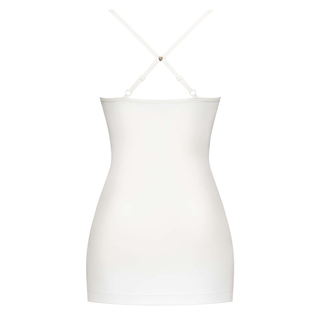 Obsessive White Chemise with Lace Cups and Thong - image 4