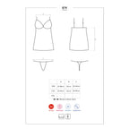 Obsessive White Chemise with Lace Cups and Thong - image 5