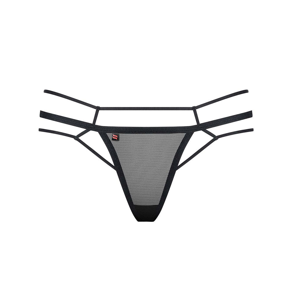 Obsessive Strappy Thong Black