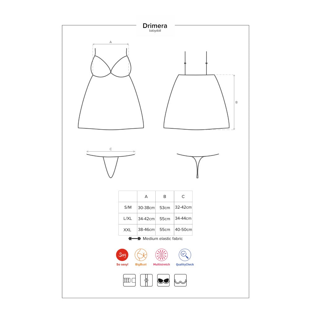 Obsessive Drimera Babydoll with Thong Blue - image 8