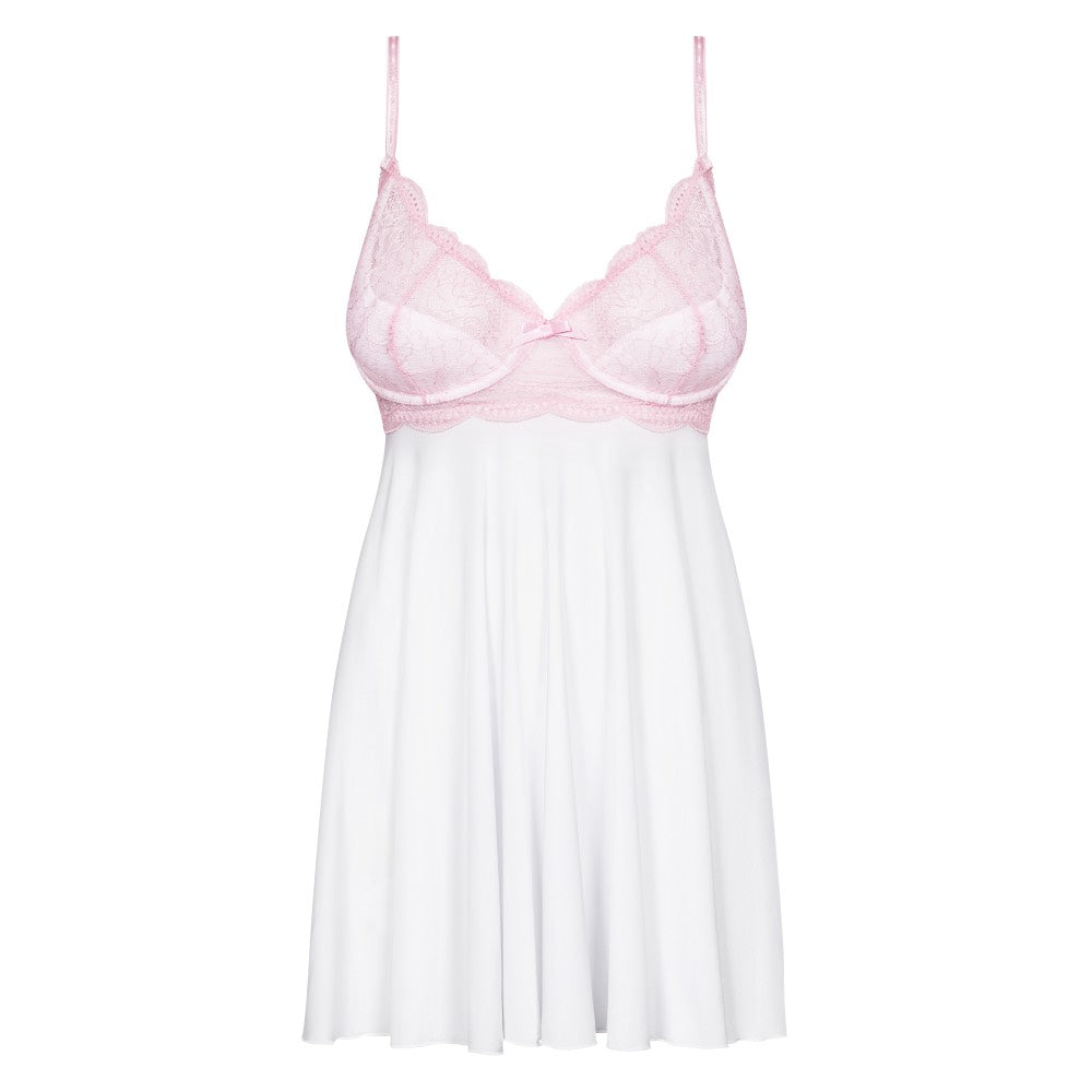 Obsessive Plus Size Girlly Babydoll With Thong Κύρια εικόνα προϊόντος