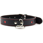 Leather Neck Collar with Metal Leash Chain - image 3
