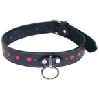 Leather Neck Collar with Metal Leash Chain - image 5