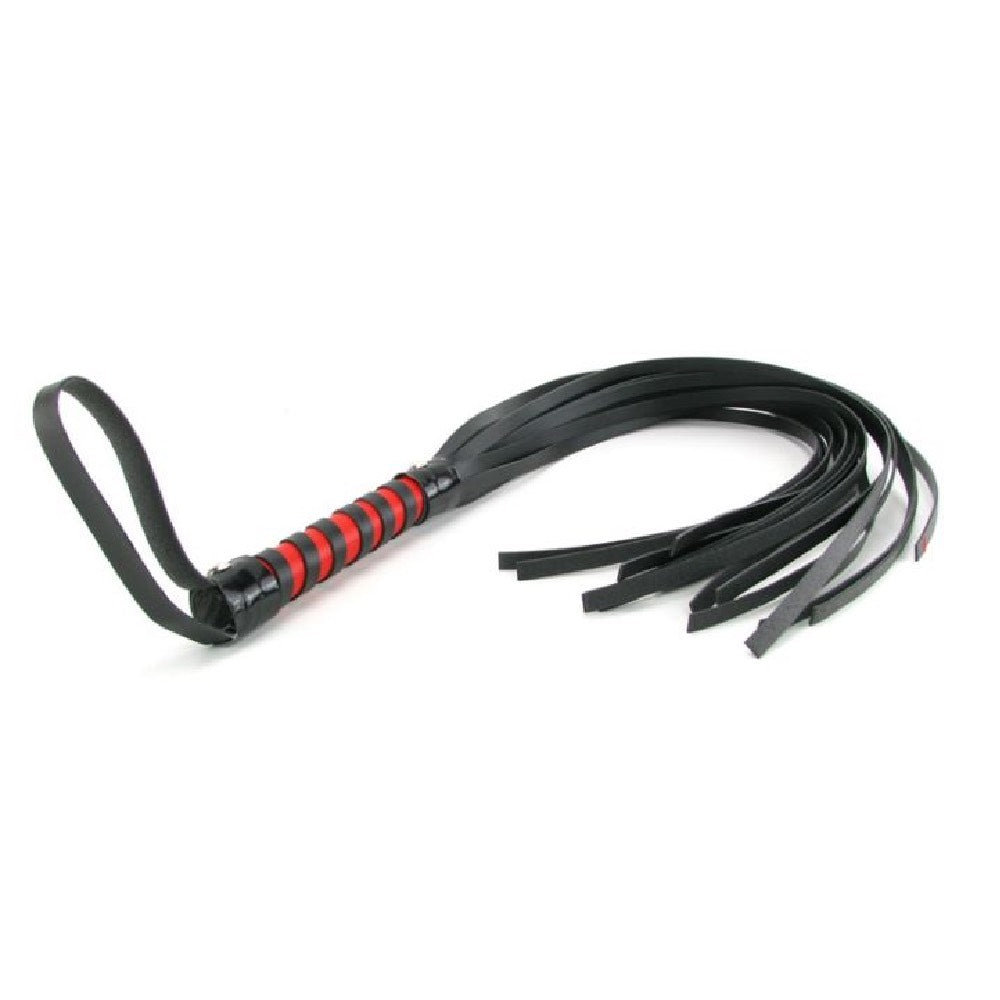 Naughty Toys Cat Fifteen tails black Red Leather Flogger Whip - image 3