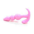 Small soft Anal Triple Beads butt plug PINK 9 cm - image 3