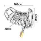 Small - Medium Stainless Steel Chastity Penis Cage - image 2