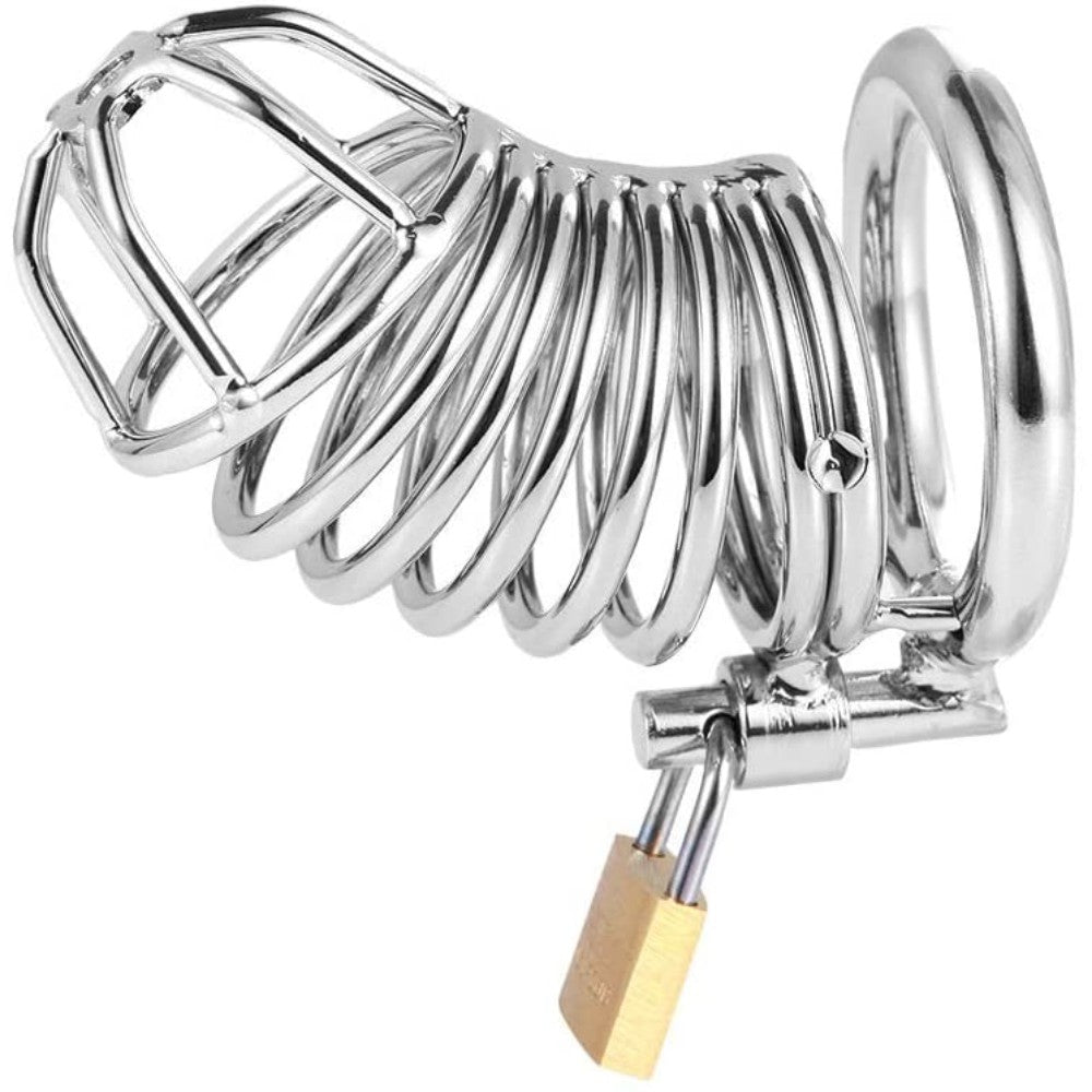 Small - Medium Stainless Steel Chastity Penis Cage - image 3