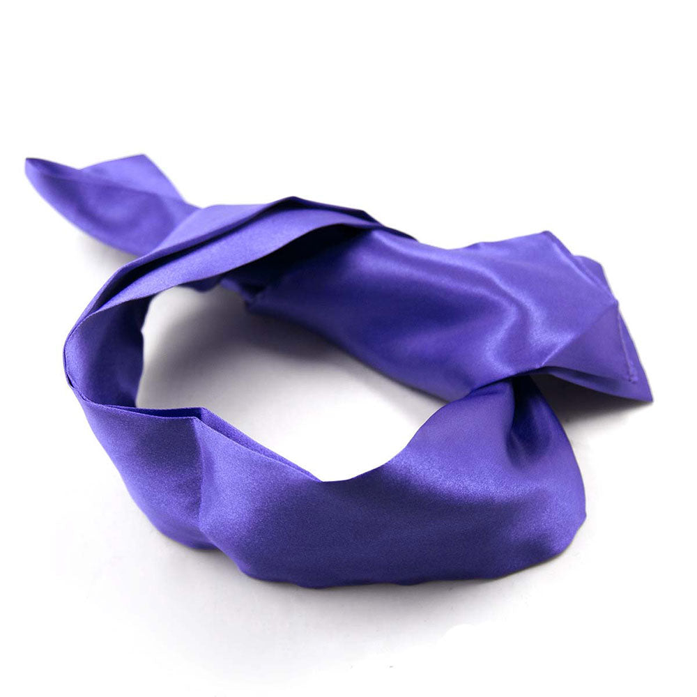 Purple Satin Blindfold Scarf - image 3