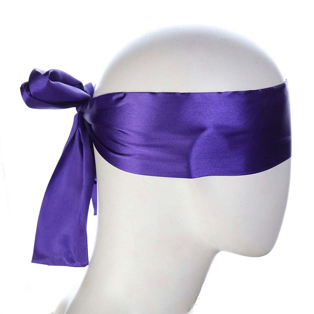 Purple Satin Blindfold Scarf Main image