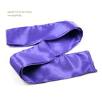 Purple Satin Blindfold Scarf - image 5