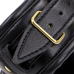 Black Soft Padded Leather WRIST Cuffs with Golden Chain - image 5