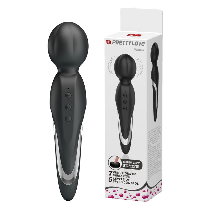 Pretty Love Walter Black Soft Silicone Wand Vibe massager