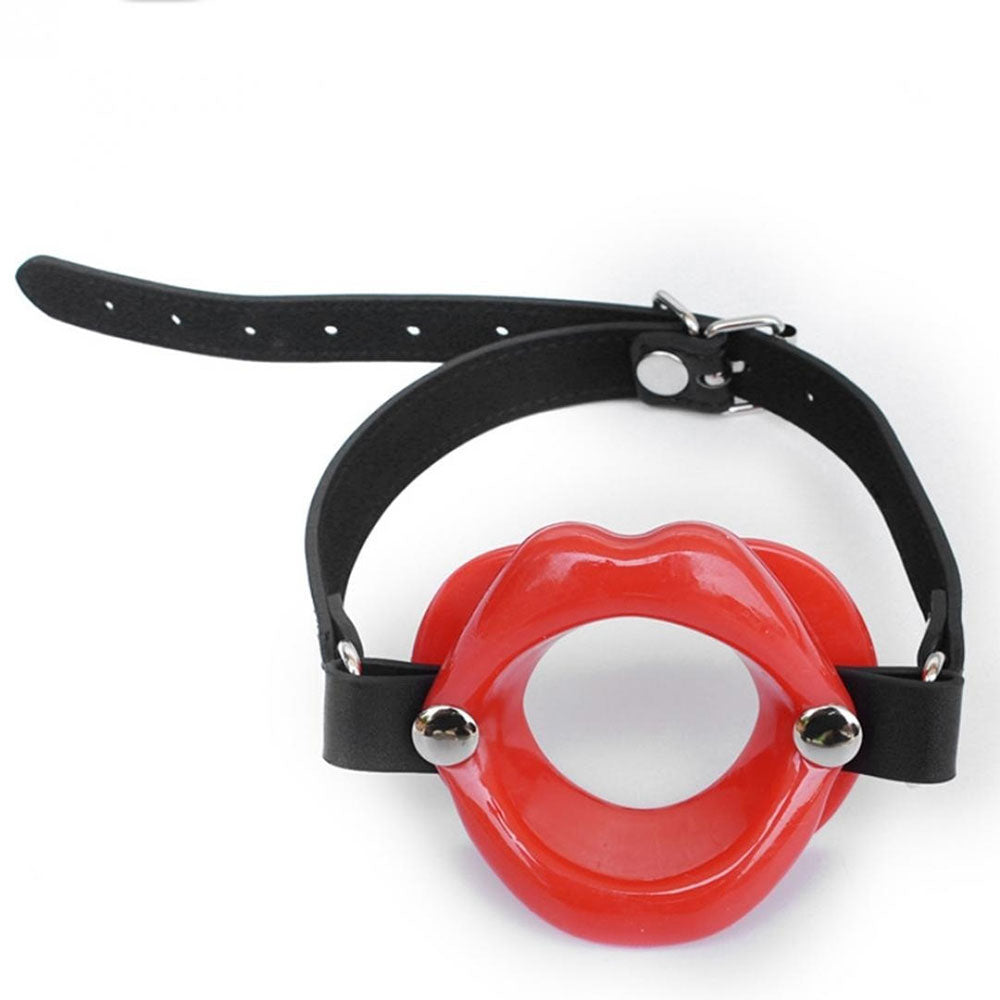 Red Lip Open Mouth Gag with strap Naughty Toys - image 4