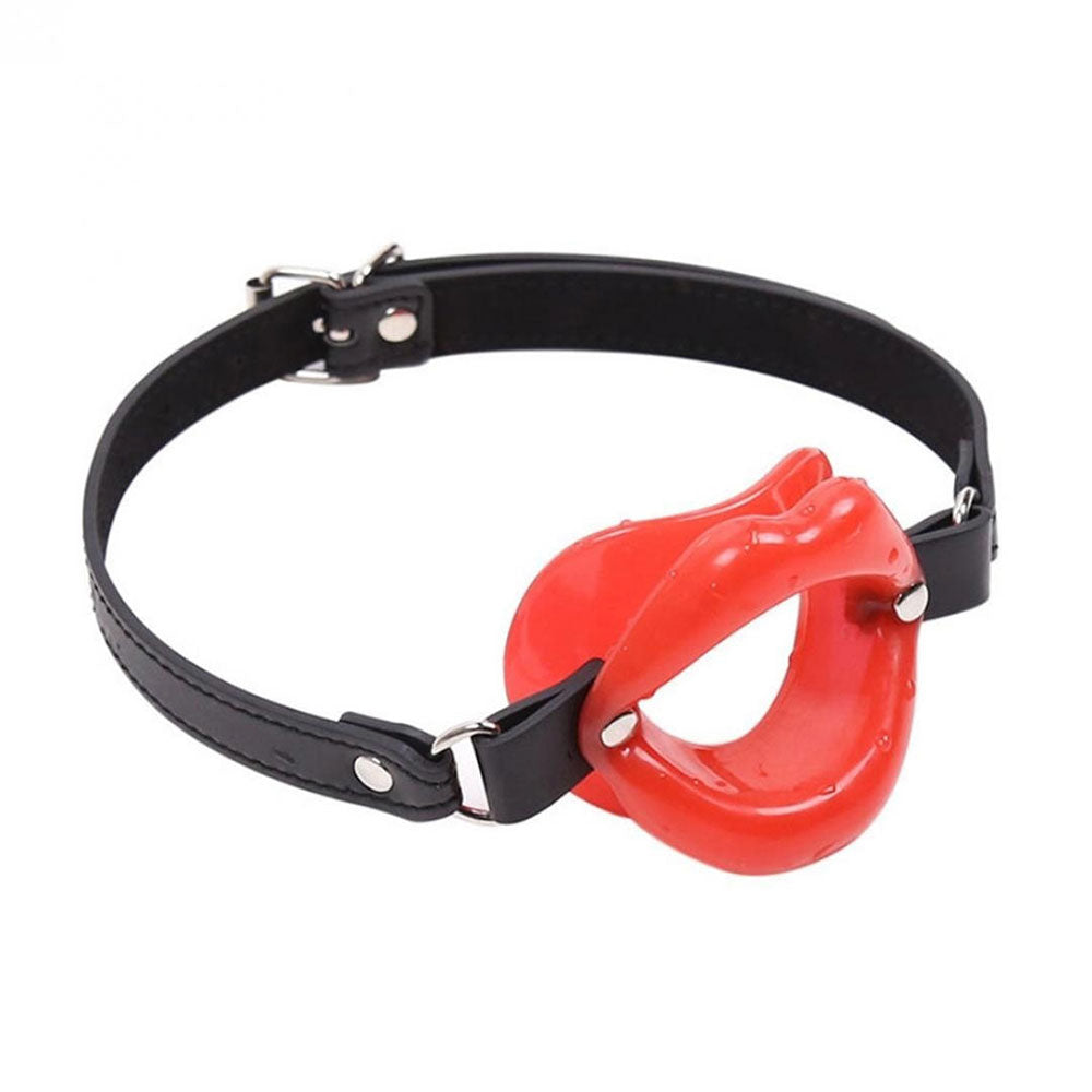 Red Lip Open Mouth Gag with strap Naughty Toys - image 6