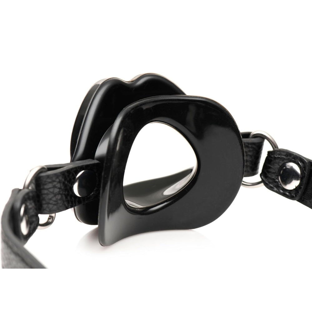 Black Open Lip Mouth Gag with strap Naughty Toys Κύρια εικόνα προϊόντος