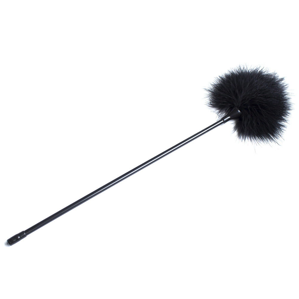 Black soft feather playfull tickler teaser 40 cm Κύρια εικόνα προϊόντος