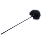Black soft feather playfull tickler teaser 40 cm