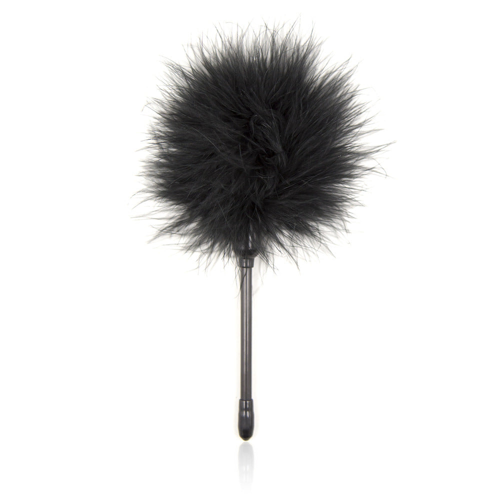 Black soft feather playfull tickler 20 cm Δευτερεύουσα εικόνα προϊόντος