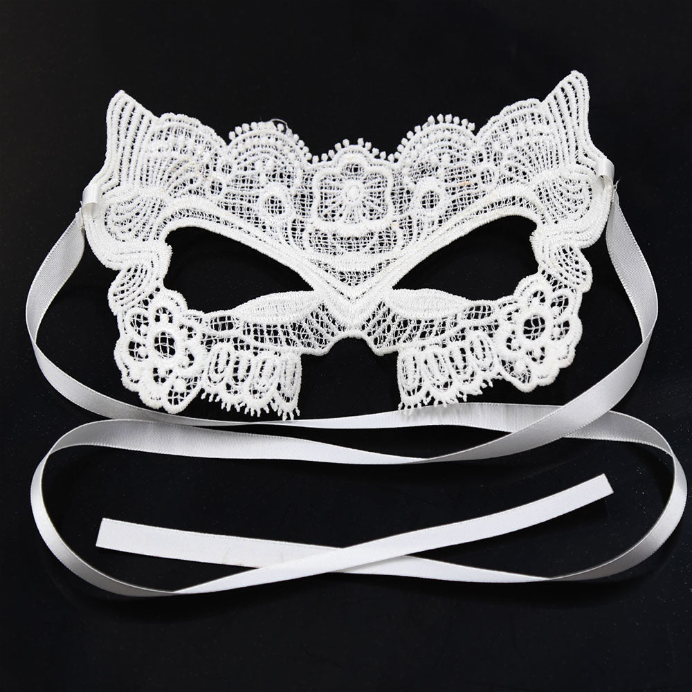 White Embroidered Eye Mask - image 3