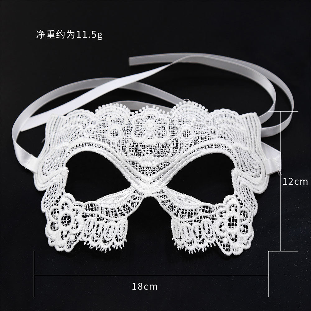 White Embroidered Eye Mask - image 6