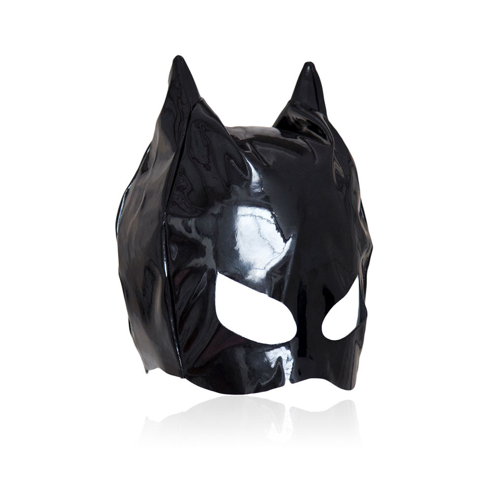 Black shiny Catwoman Mask Hood Δευτερεύουσα εικόνα προϊόντος