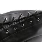 Bdsm Leather Hood with Sponge Earmuffs and mouth eyes zippers - image 9