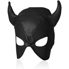 Devils BLACK Leather Half Face Role Play Hood Harness - image 8