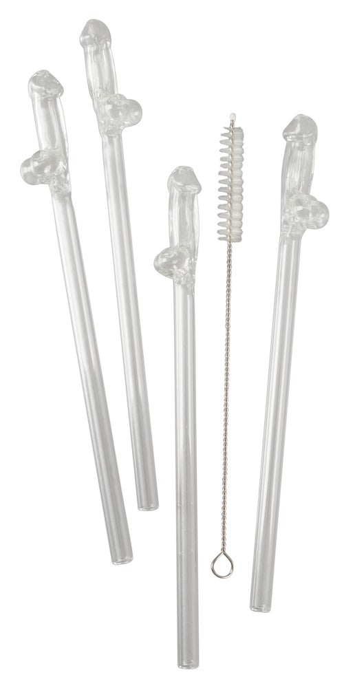 Willy Drinking Straw Glass 4 Pieces