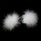 Naughty Toys Feather Round Nipple Pasties White - image 3