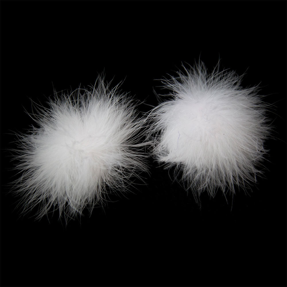 Naughty Toys Feather Round Nipple Pasties White - image 3