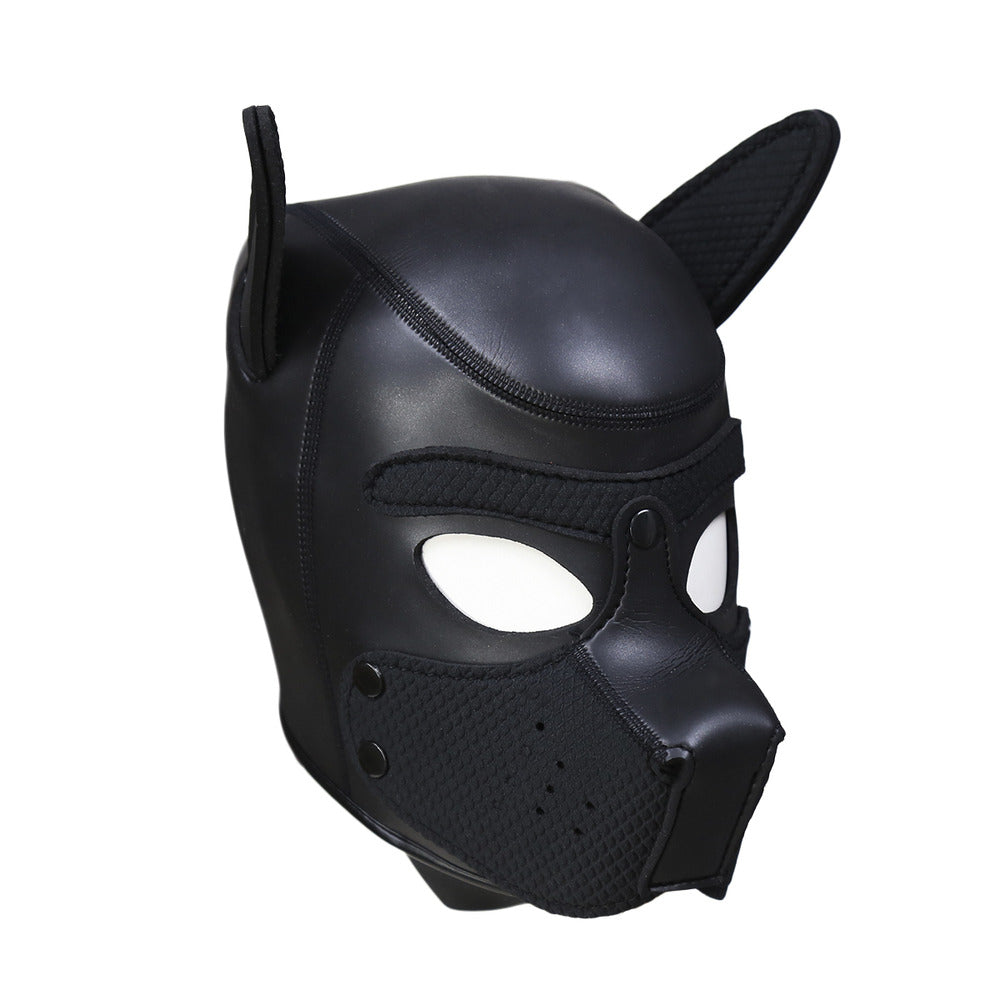 Large size Bondage Dog Puppy Neoprene Hood